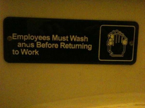 Employees Must Wash