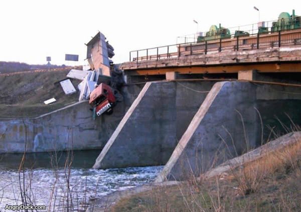 Truck Going Over