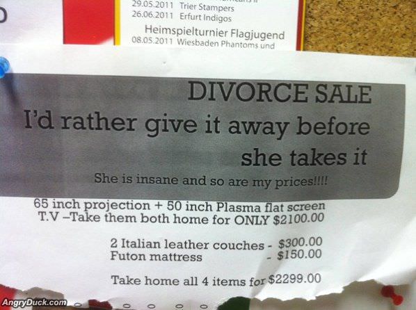 Divorce Sale