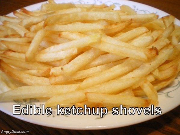 Edible Ketchup Shovels