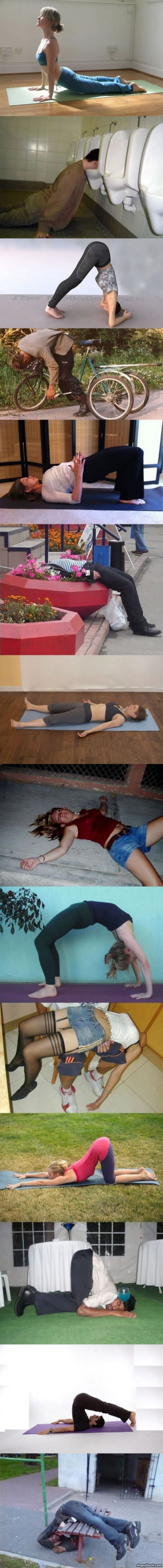 Yoga Vs Drunk Yoga