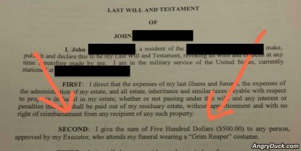 Last Will And Testament