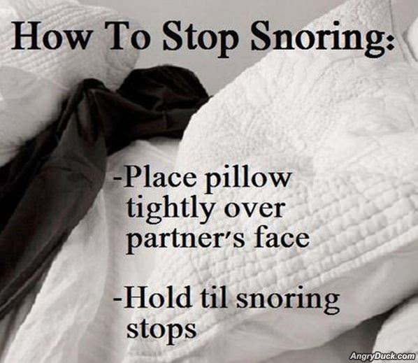 To Stop Snoring