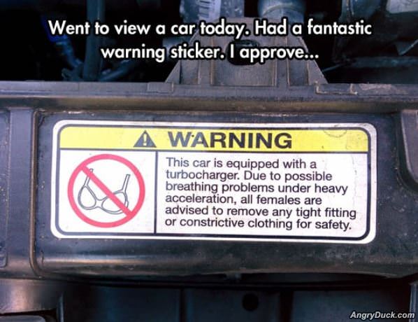 Warning Sticker