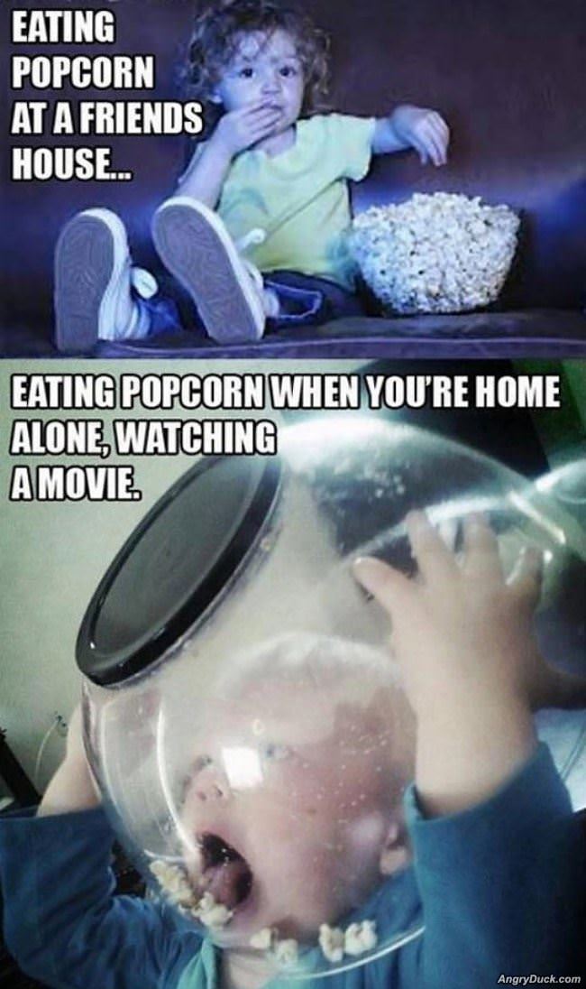 Eating Popcorn