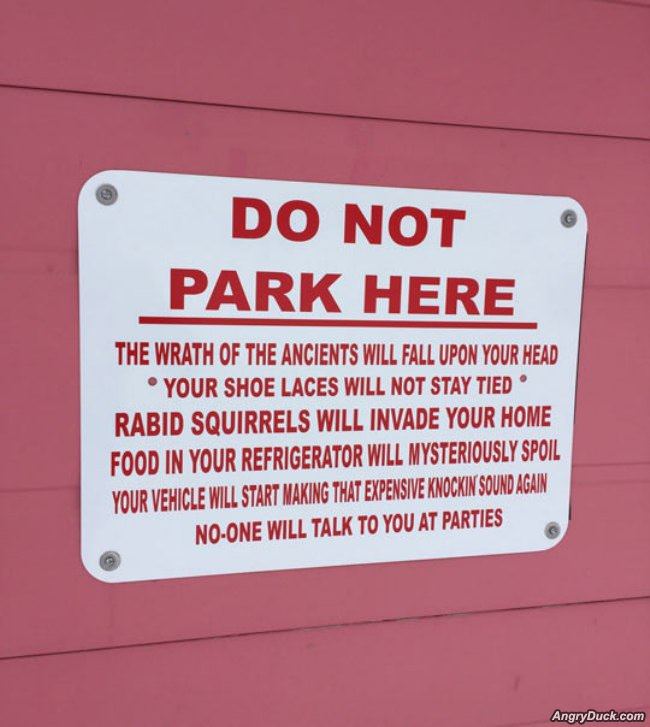 Do Not Park Here