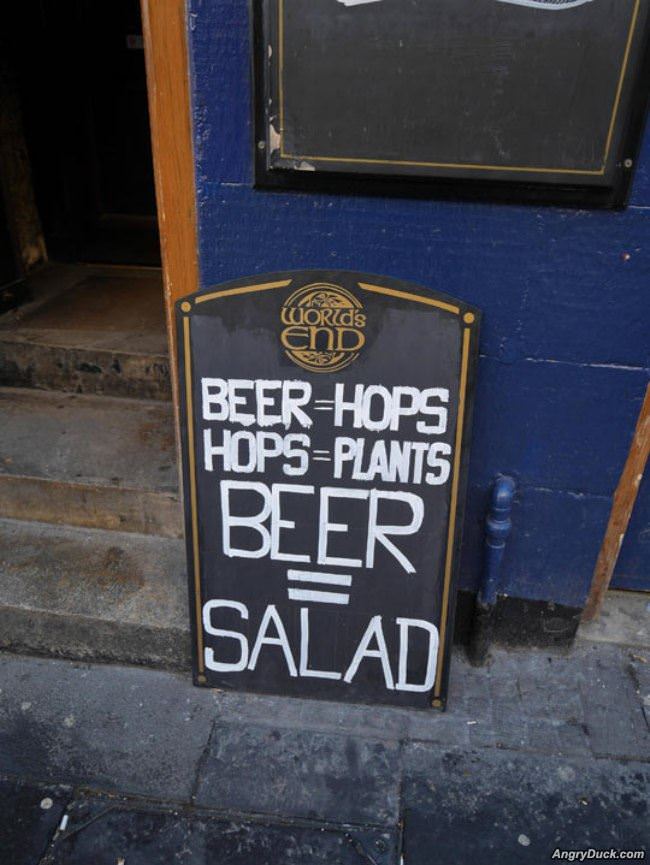 Proof Beer Is Salad