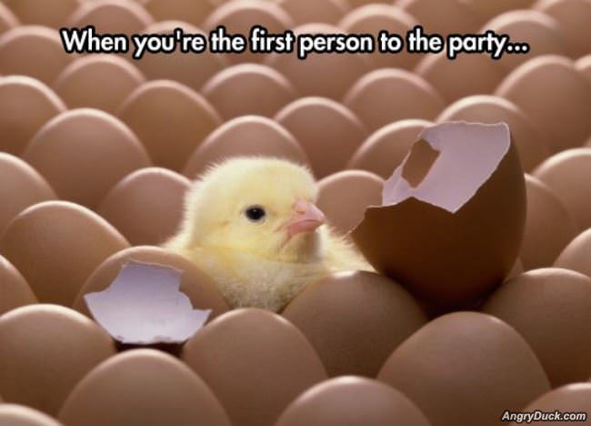 First Person To The Party