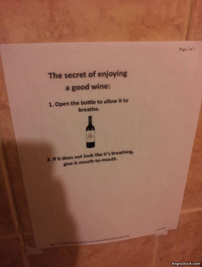 Secret To Enjoying Wine