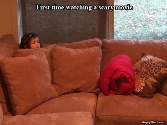 Watching A Scary Movie