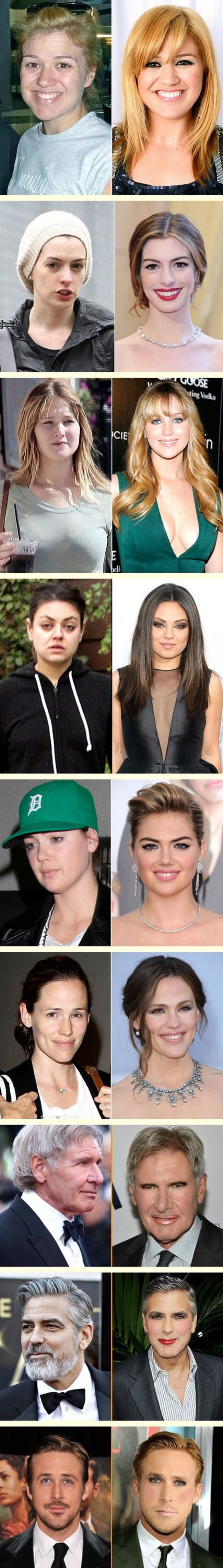 Some Celebs With Makeup