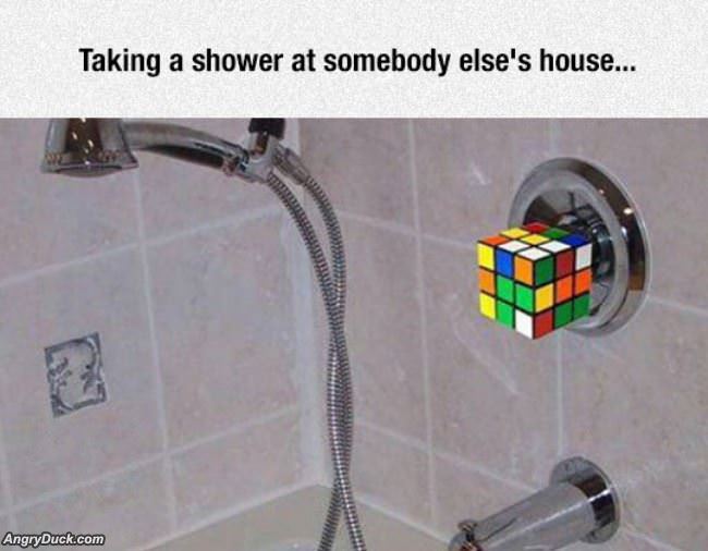 Taking A Shower At Someone Elses House