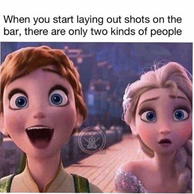 Laying Out Shots On The Bar