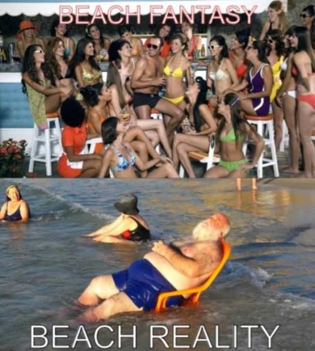 Beach Fantasy Vs Reality