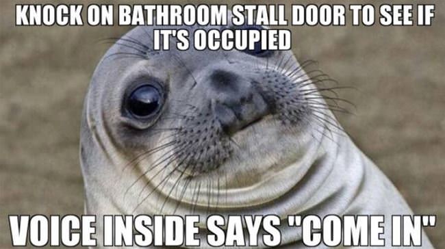 Knock On The Bathroom Stall Door