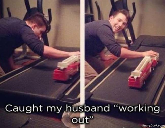 Caught My Husband Working Out