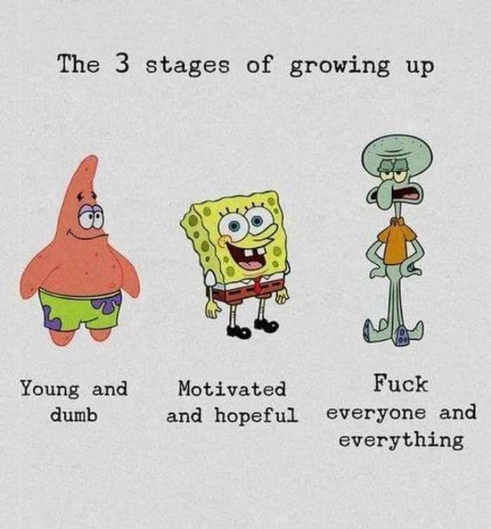 3 Stages Of Growing Up