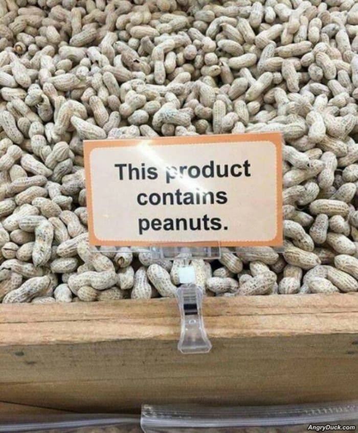 This Product Contains Peanuts