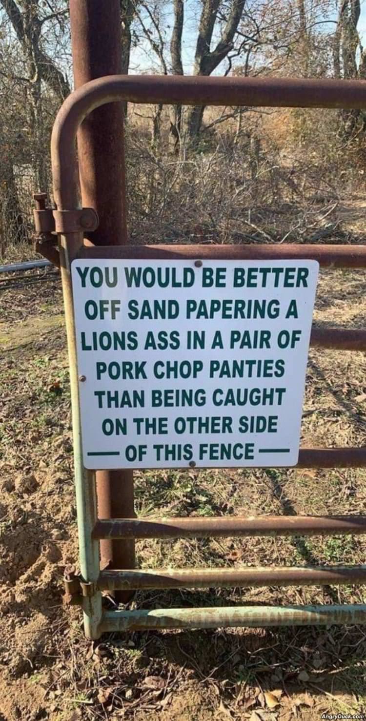 Stay On Your Side Of The Fence