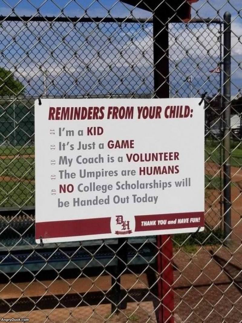 Reminder For Parents