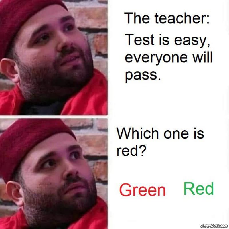 The Test Is Easy