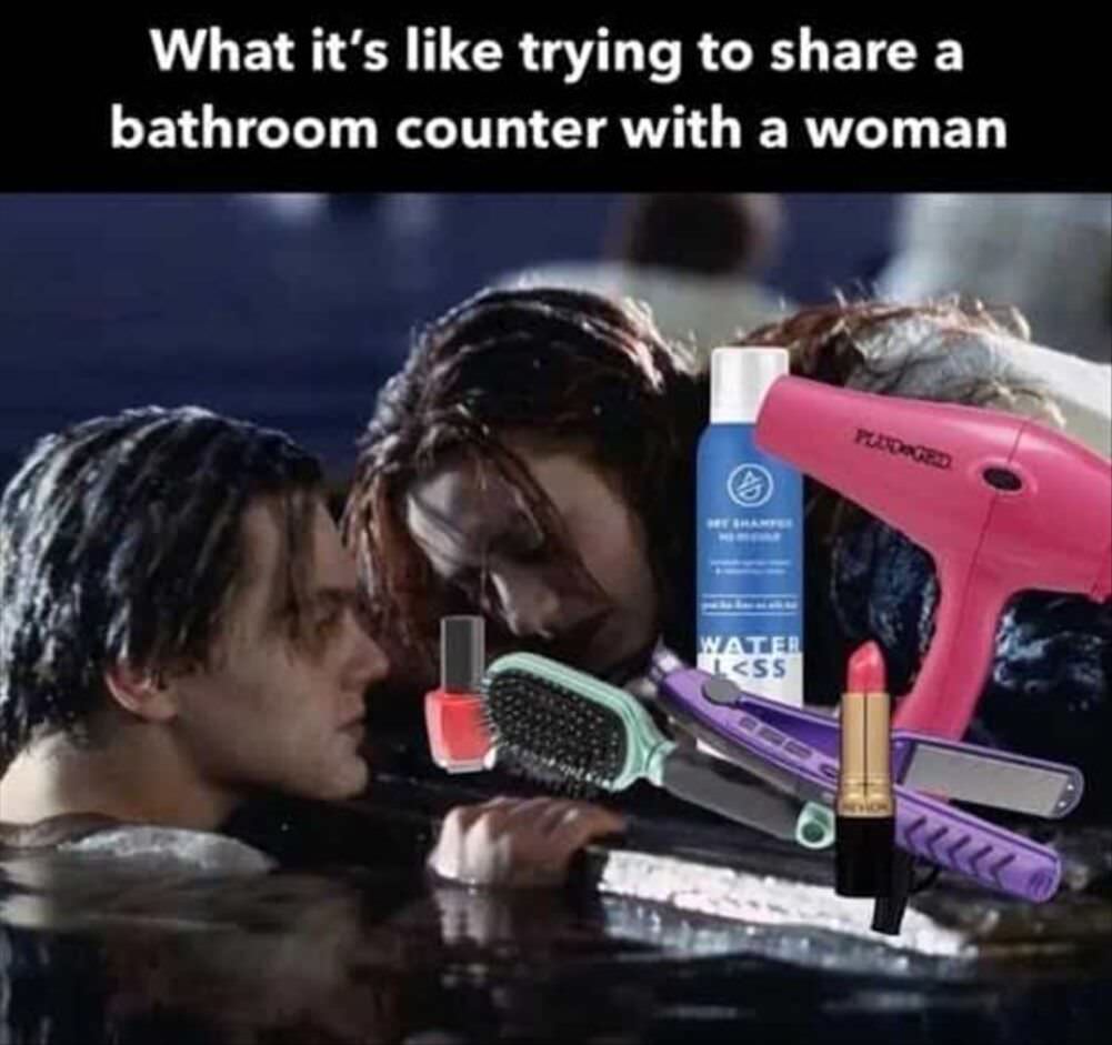 sharing a bathroom counter