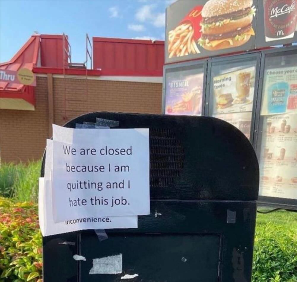 we are closed because