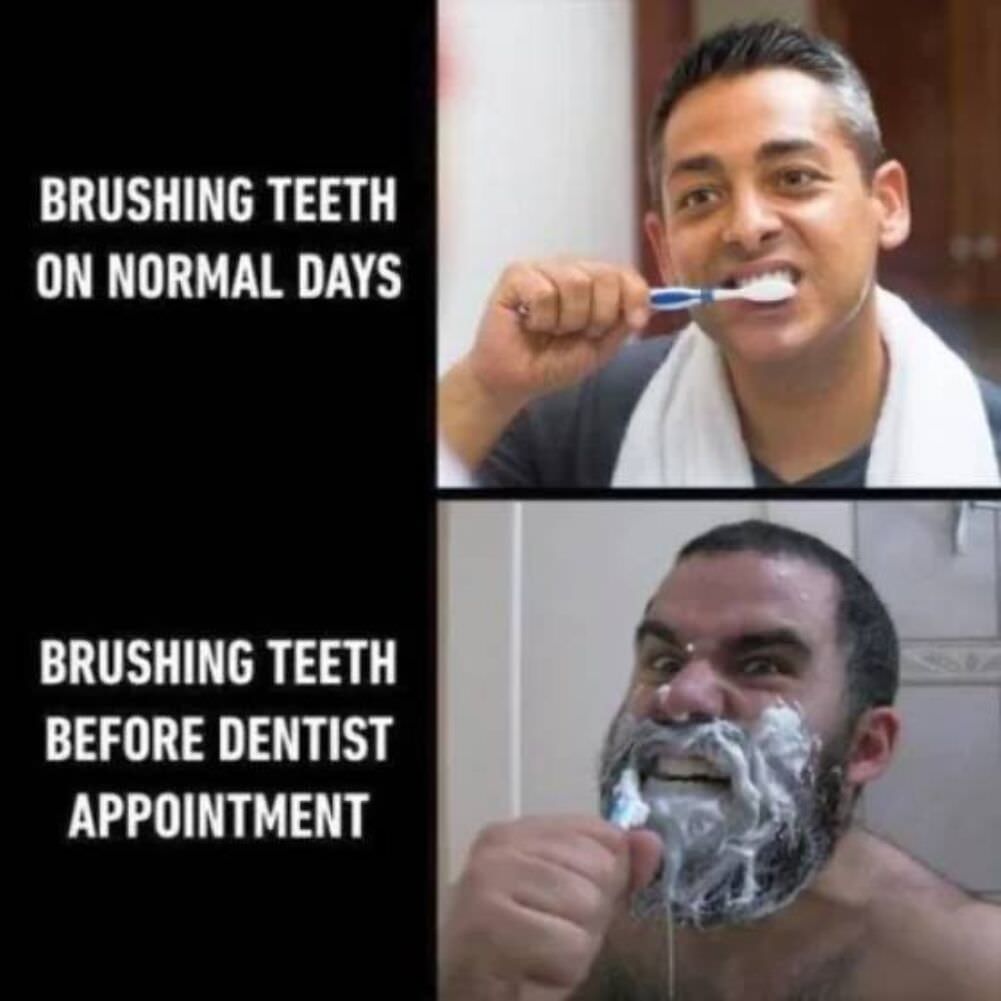 brushing teeth