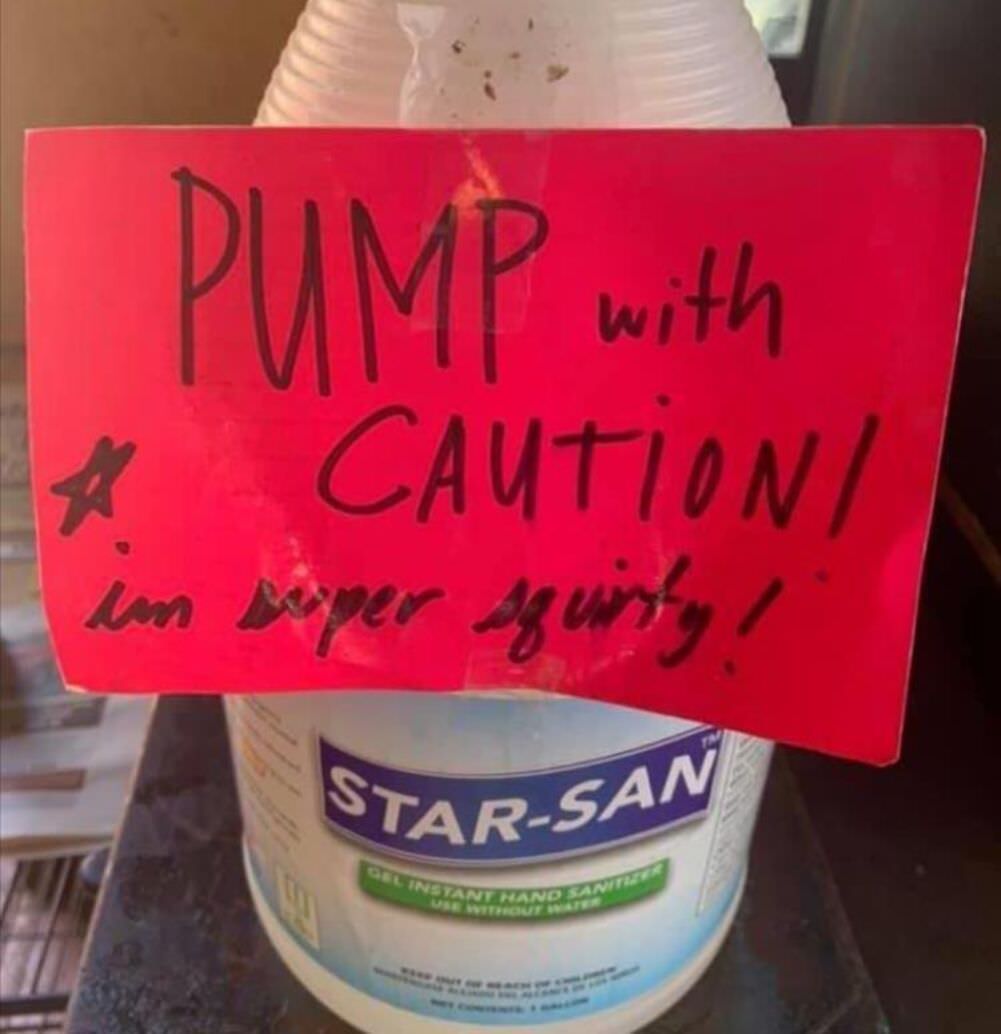 pump with caution