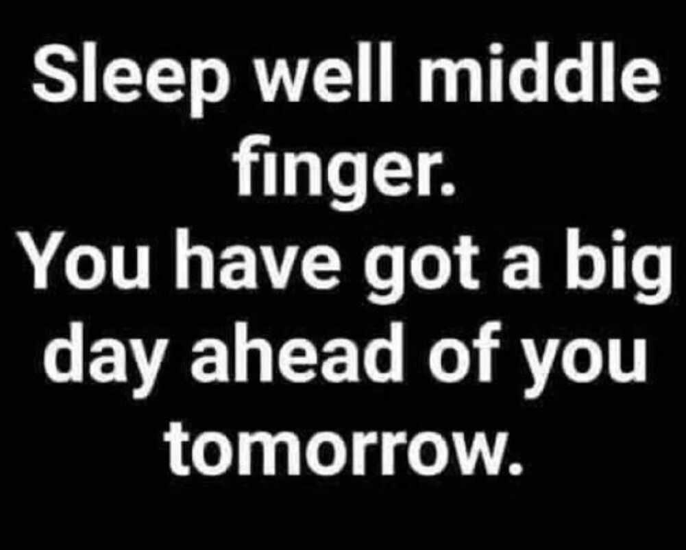 sleep well finger