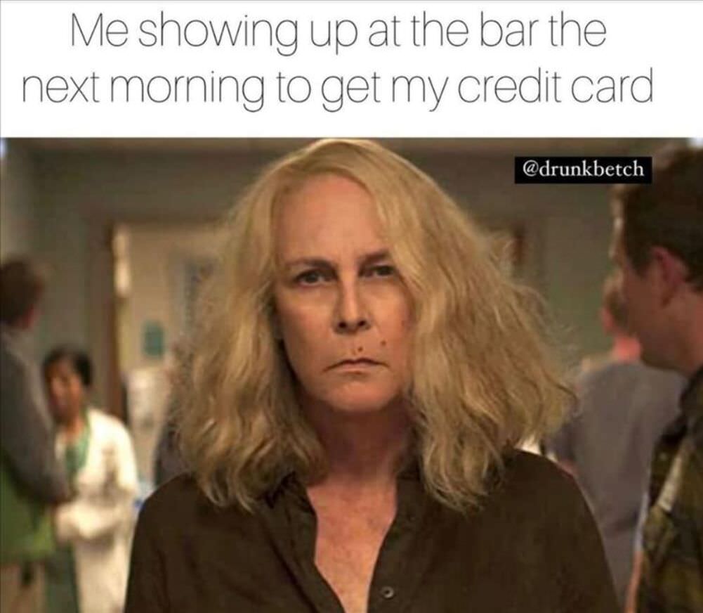 showing up at the bar