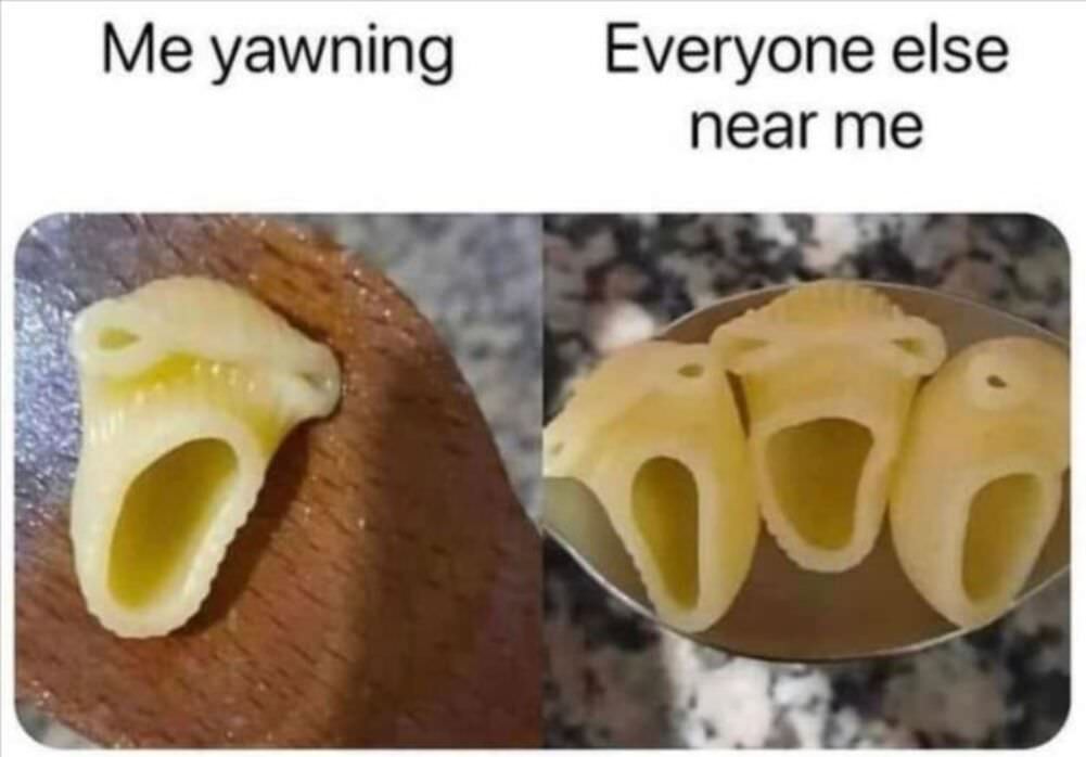 yawning