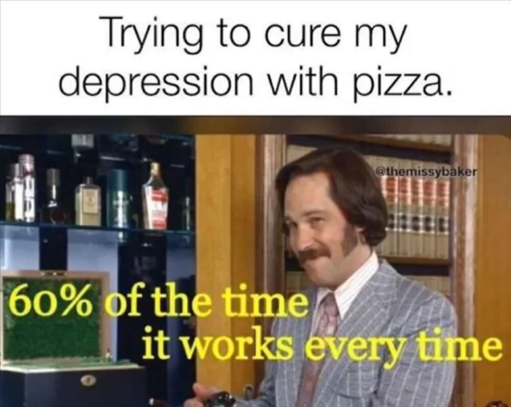 with pizza