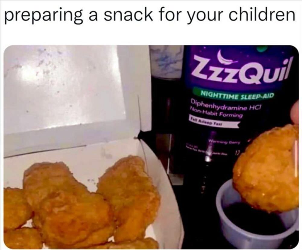 preparing a snack