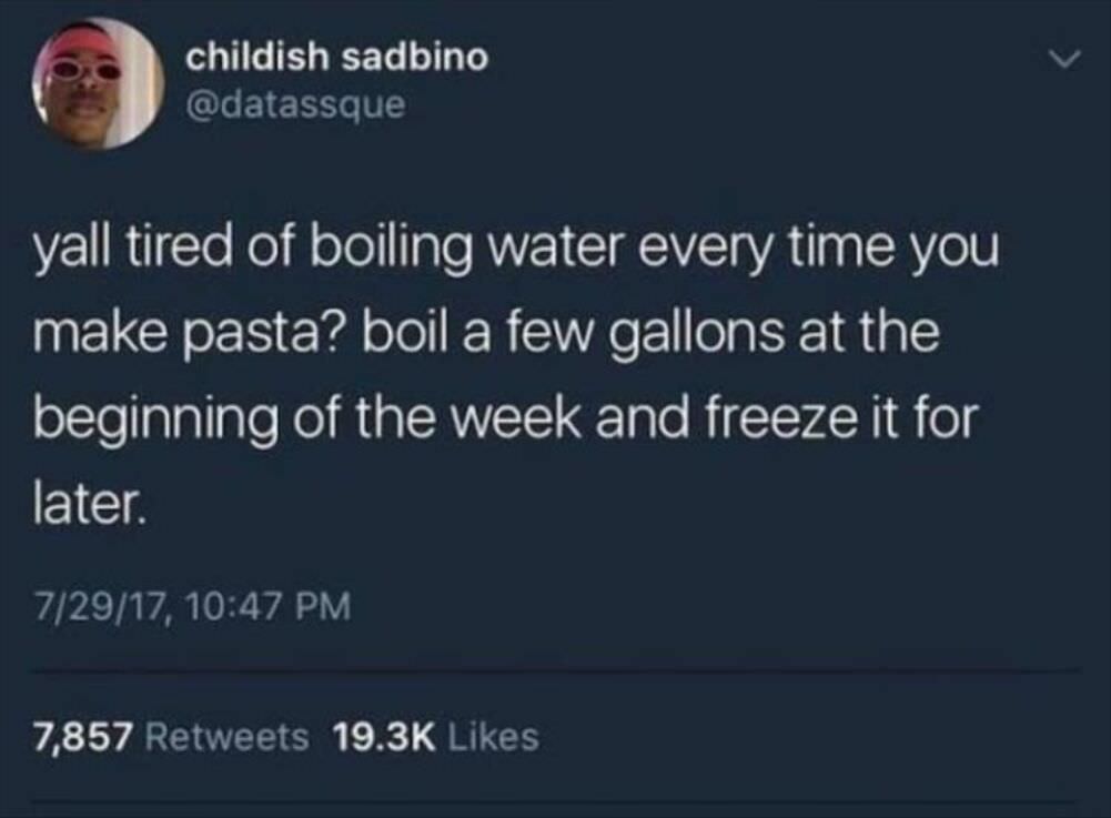 boiling water