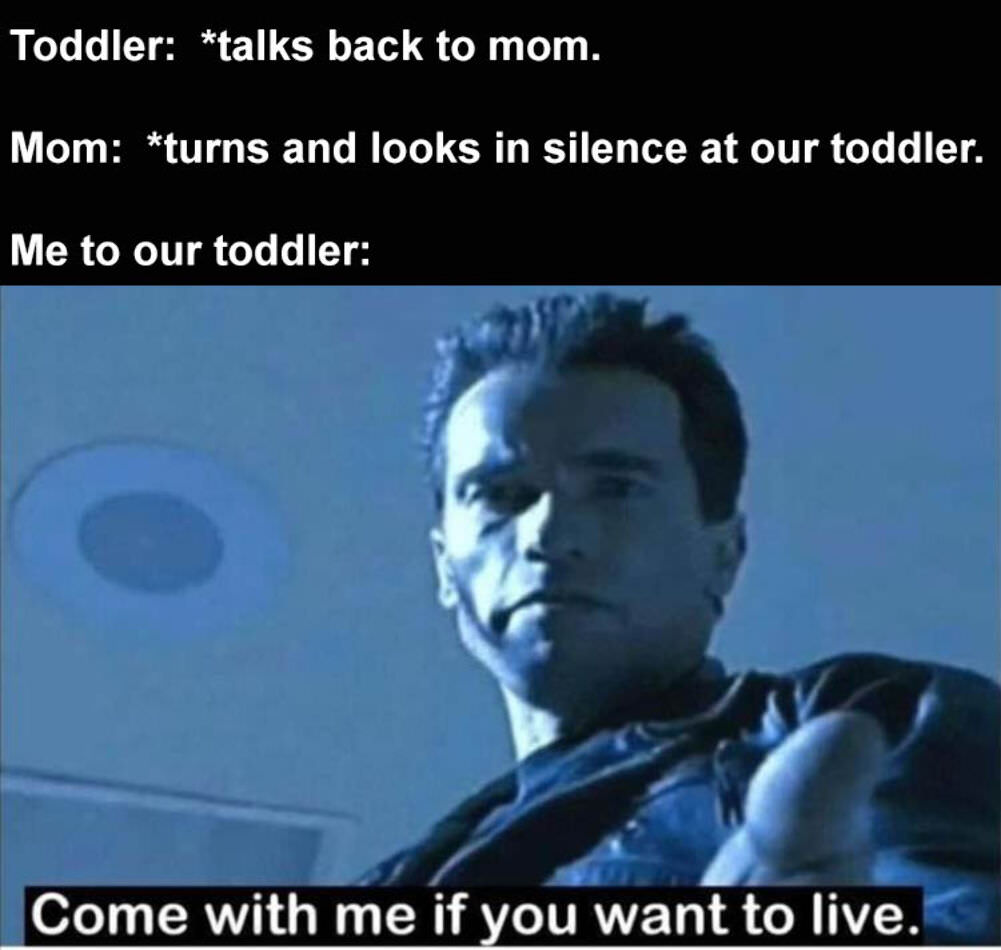 toddler talks back to mom