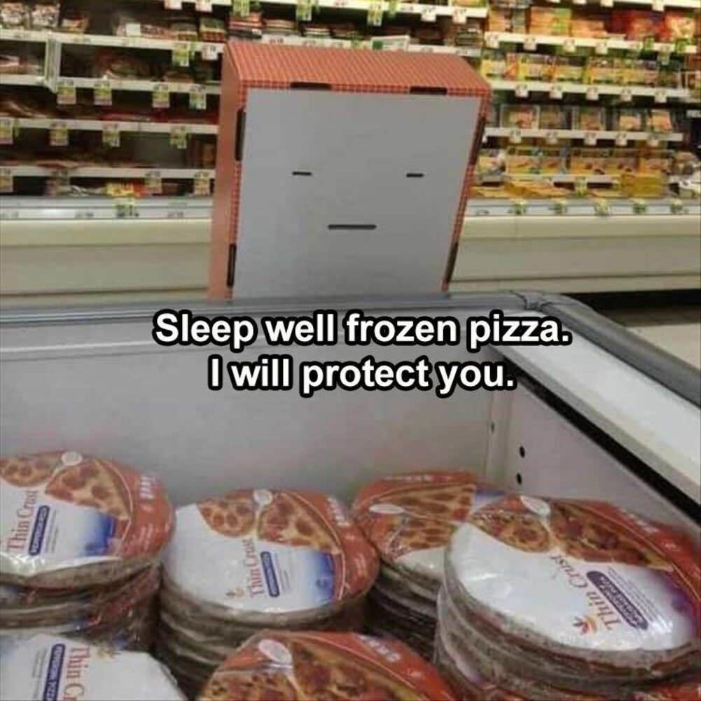 sleep well frozen pizza