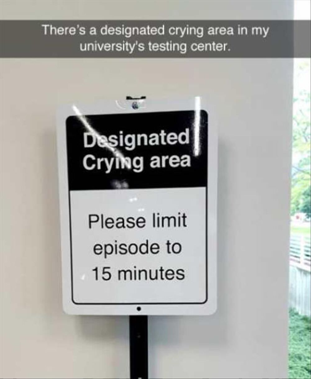 designated crying area