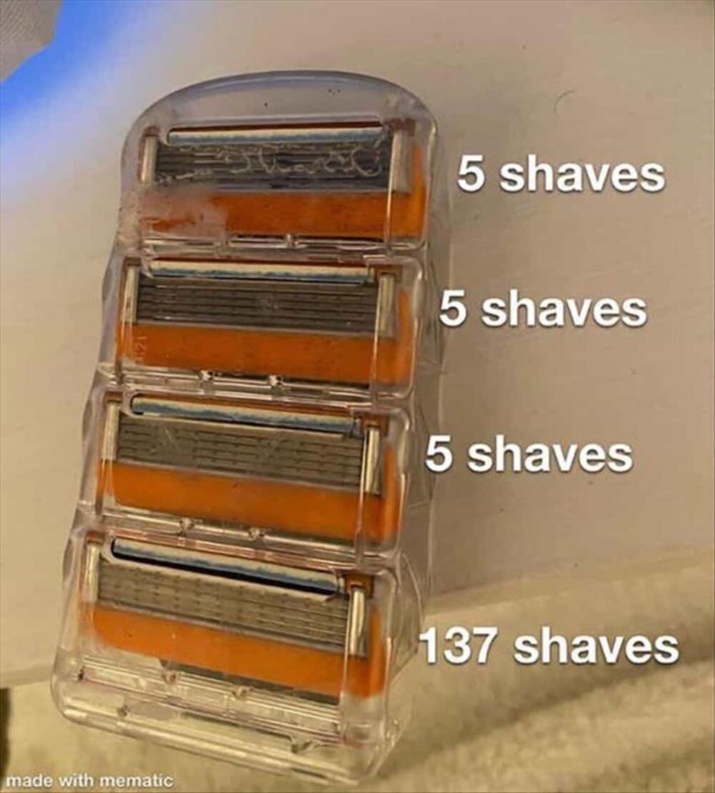 how many shaves