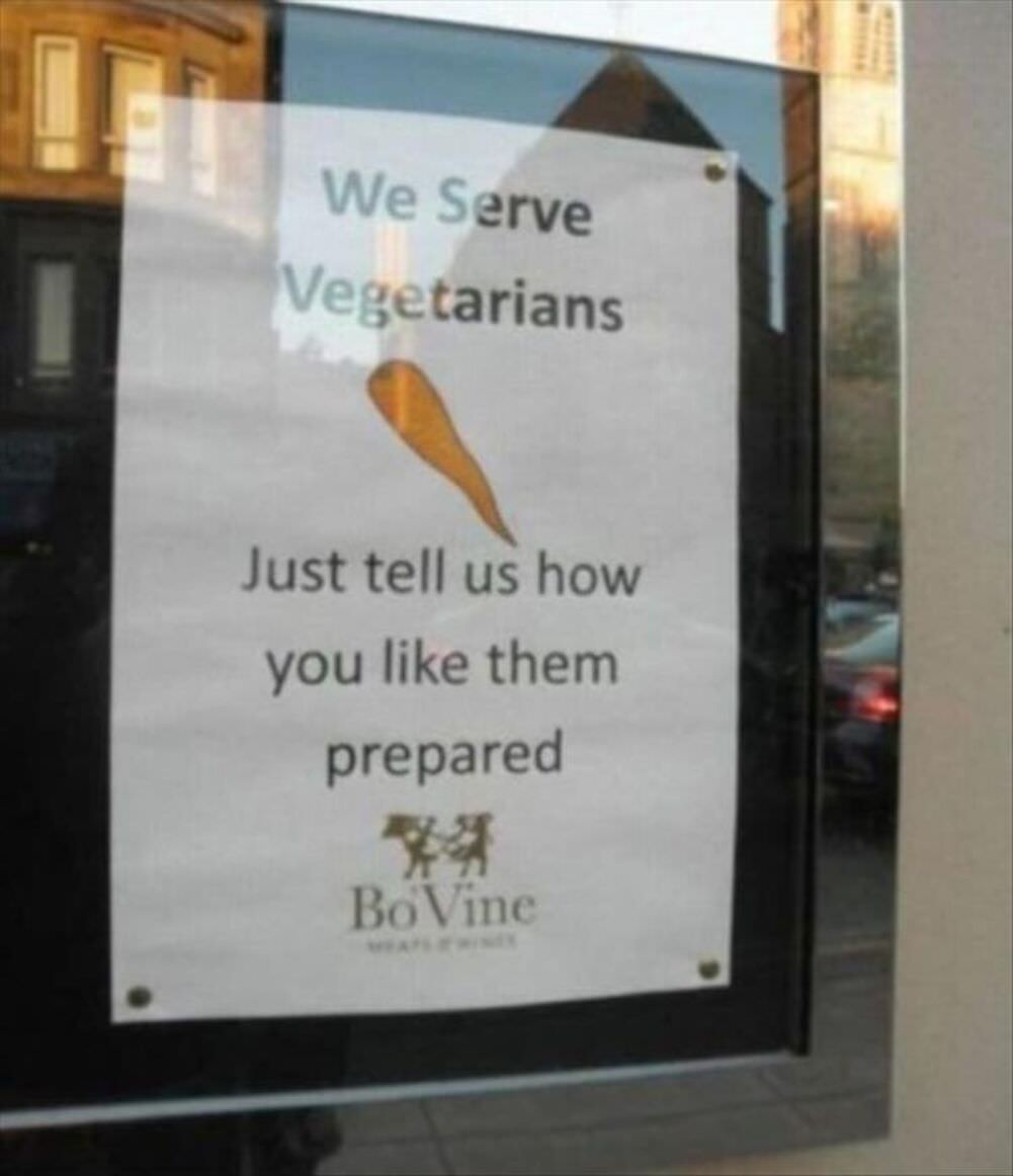 we server vegetarians