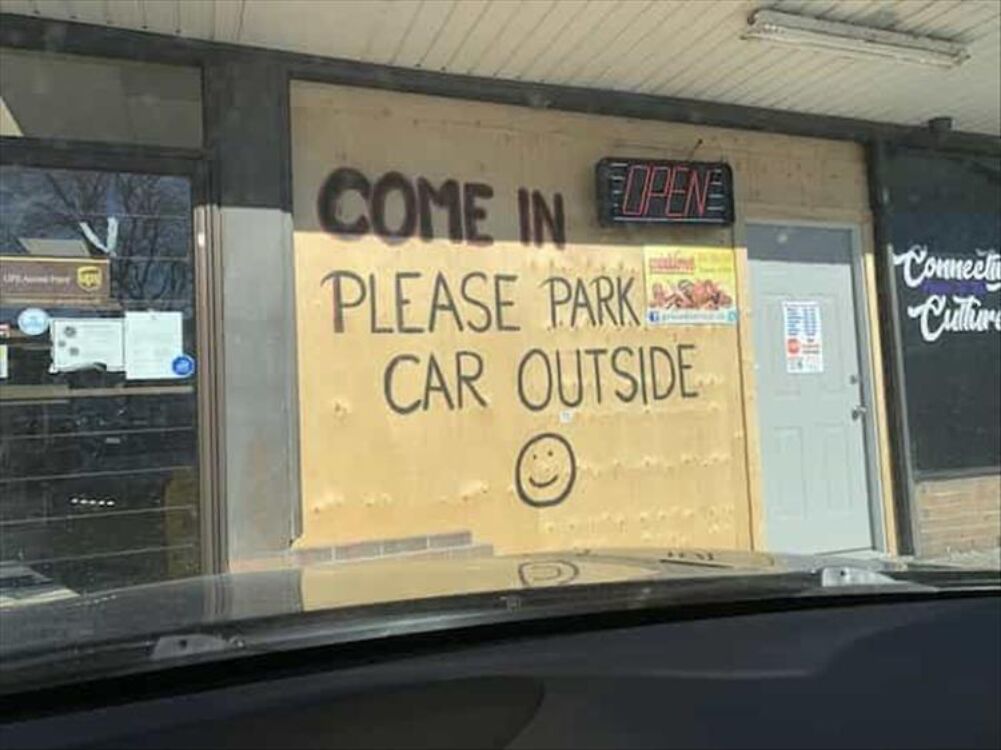 please park outside