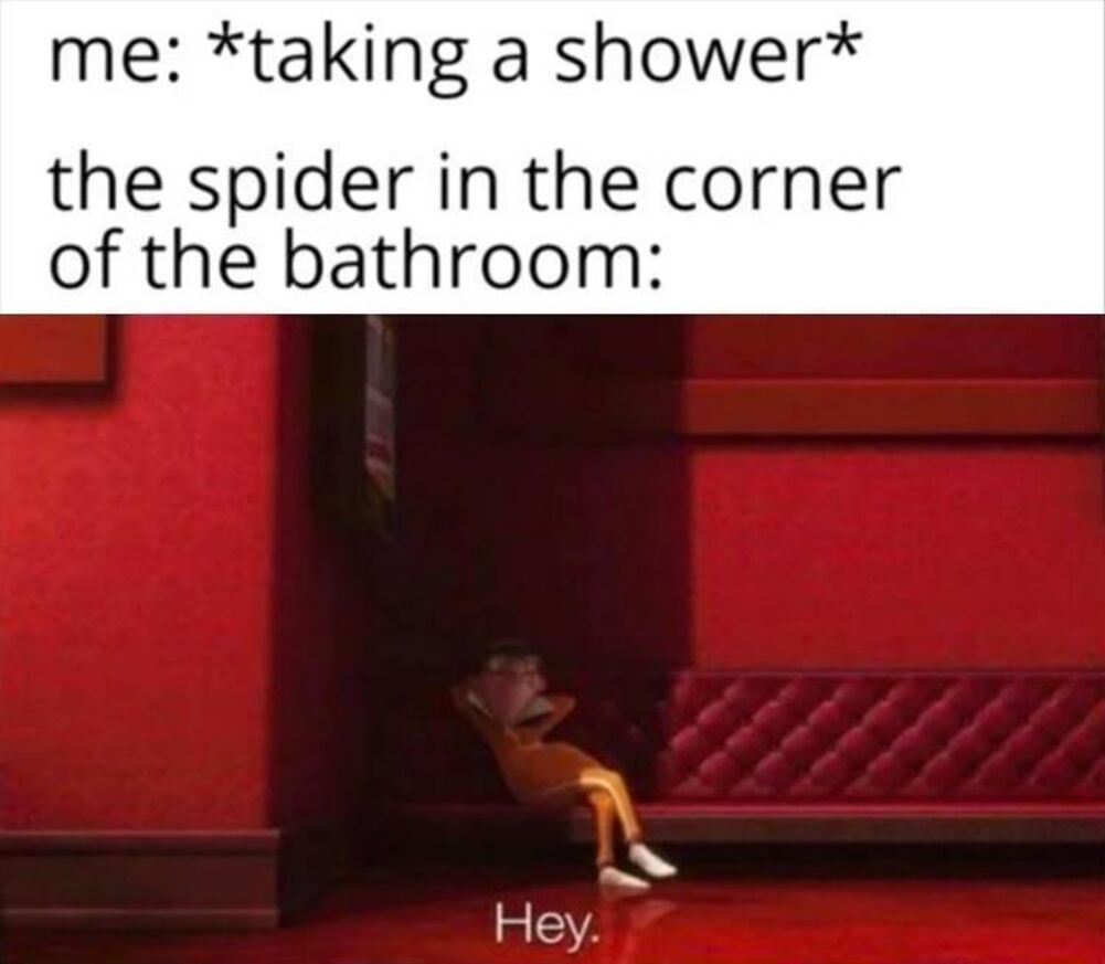 taking a shower