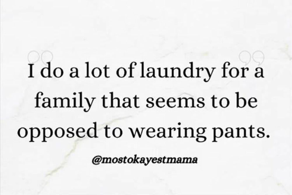 a lot of laundry