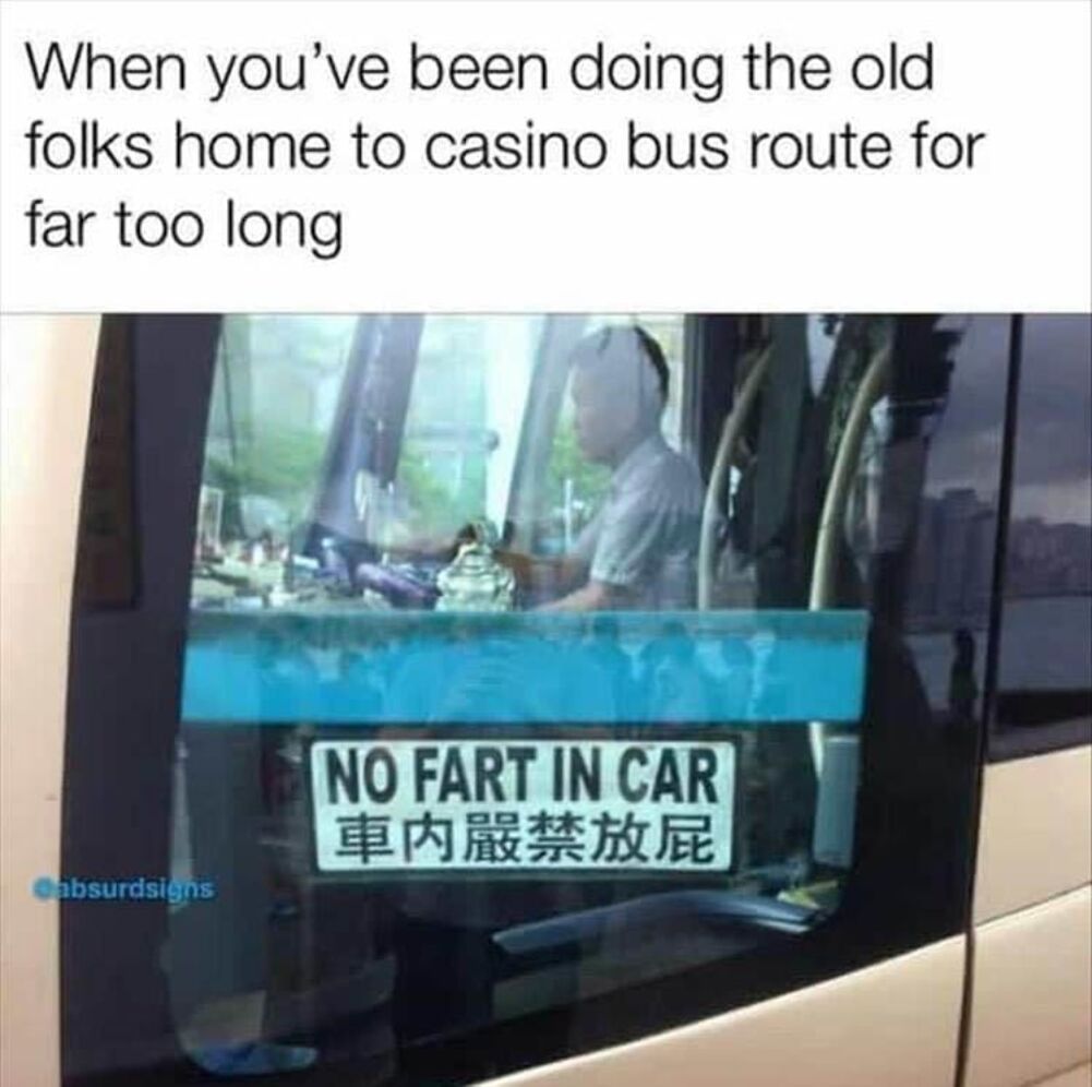 no fart in car